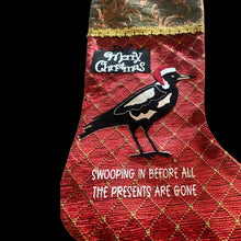 Load image into Gallery viewer, Magpie. Australiana Deluxe Christmas Stocking.Fully Lined Fabric.40cm
