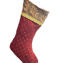 Load image into Gallery viewer, Deluxe Christmas Stocking.Fully Lined Brocade Fabric.40cm
