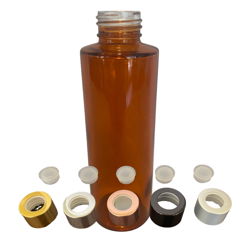 Reed Diffuser Bottle and Collar Set - Amber. 200ml.