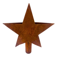 Load image into Gallery viewer, Tree Topper. Large Barn Style Rust Metal. 38cm
