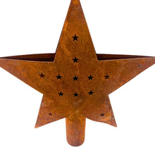 Load image into Gallery viewer, Tree Topper. Large Barn Style Rust Metal. 38cm
