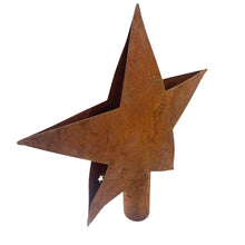 Load image into Gallery viewer, Tree Topper. Large Barn Style Rust Metal. 38cm

