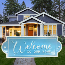 Load image into Gallery viewer, Welcome To Our Home. Enamel Coated Sign. 40cm.
