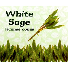 Load image into Gallery viewer, White Sage Incense Cones. 12 Cones.

