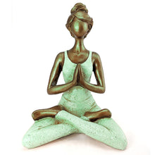 Load image into Gallery viewer, Yoga Meditation Figurine. Mist Green
