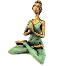 Load image into Gallery viewer, Yoga Meditation Figurine. Mist Green

