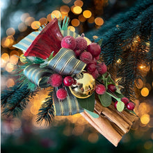 Load image into Gallery viewer, Cinnamon Sticks. Christmas Bells Red. Fragrant Quills. 23cm
