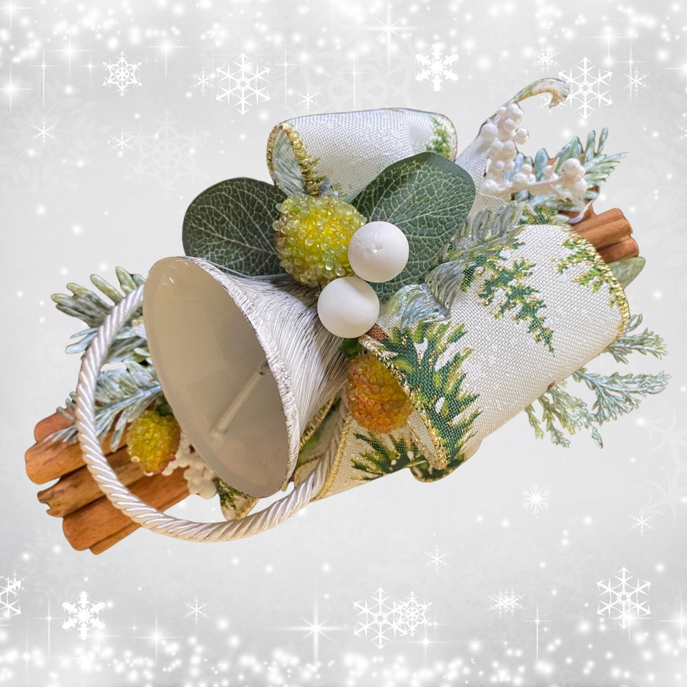 Cinnamon Sticks. Christmas Bells Frost. Fragrant Quills. 23cm