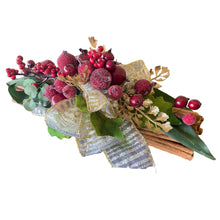 Load image into Gallery viewer, Cinnamon Sticks. Christmas Frosted Berries. Fragrant Quills. 23cm
