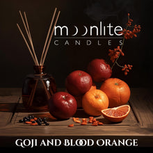 Load image into Gallery viewer, Goji &amp; Blood Orange - Reed Diffuser Refill Fragrance 300ml + Set of Reeds
