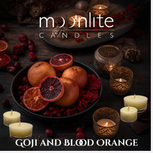 Load image into Gallery viewer, Goji and Blood Orange - Superior Soy Tea Lights
