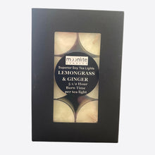 Load image into Gallery viewer, Lemongrass &amp; Ginger - Superior Soy Tea Lights
