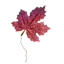 Load image into Gallery viewer, Maple Leaf. Pack 12 DIY Artificial Pink Burgundy.
