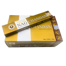 Load image into Gallery viewer, Golden Nag Chandan Incense 15 Stick Box.
