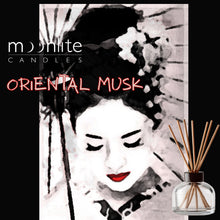 Load image into Gallery viewer, Oriental Musk - Reed Diffuser Refill Fragrance 300ml Bottle + Set of Reeds

