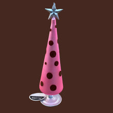 Load image into Gallery viewer, Pink Chocolate Flocked Christmas Tree. 29cm
