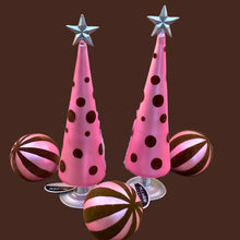 Load image into Gallery viewer, Pink Chocolate Flocked Christmas Tree. 29cm

