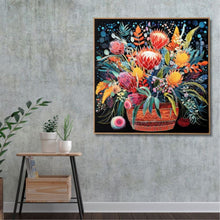 Load image into Gallery viewer, Textured Protea Framed Canvas Multicolour
