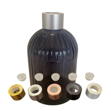 Load image into Gallery viewer, Reed Diffuser Bottle and Collar Set - Slate Blue. Ribbed. 250ml.
