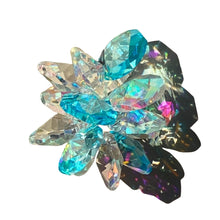 Load image into Gallery viewer, Starburst Crystal Suncatcher. Blue Rainbow.
