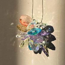 Load image into Gallery viewer, Starburst Crystal Suncatcher. Pastel Rainbow.
