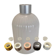 Load image into Gallery viewer, Reed Diffuser Bottle and Collar Set - White. Ribbed. 250ml.
