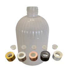 Load image into Gallery viewer, Reed Diffuser Bottle and Collar Set - White. Ribbed. 250ml.
