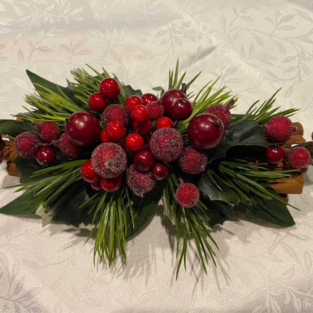 24cm Fragrant Christmas Berry Cinnamon Centrepiece