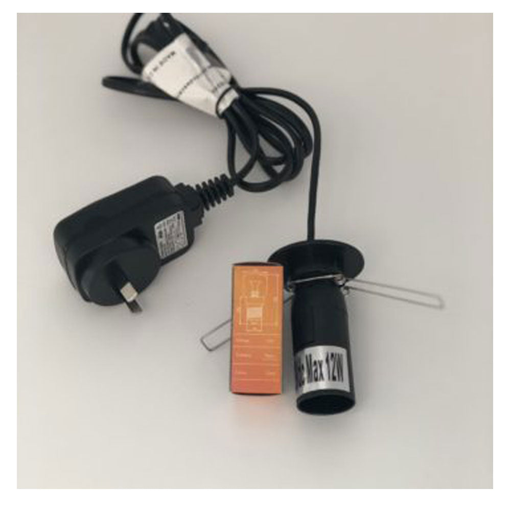 Salt Lamp Replacement Cord. 12watt, 12 volt with adaptor