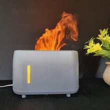 Load image into Gallery viewer, Aromatherapy Ultrasonic &quot;Flame Effect&quot; Mist Diffuser. White or Grey
