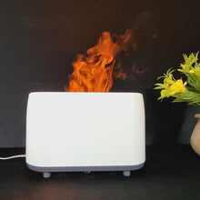 Load image into Gallery viewer, Aromatherapy Ultrasonic &quot;Flame Effect&quot; Mist Diffuser. White or Grey
