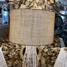 Load image into Gallery viewer, Driftwood Lamp with Natural Woven Shade
