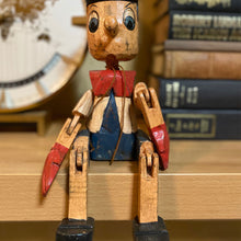 Load image into Gallery viewer, Pinocchio Small Wooden Puppet Doll. Moveable Parts. BACK IN STOCK
