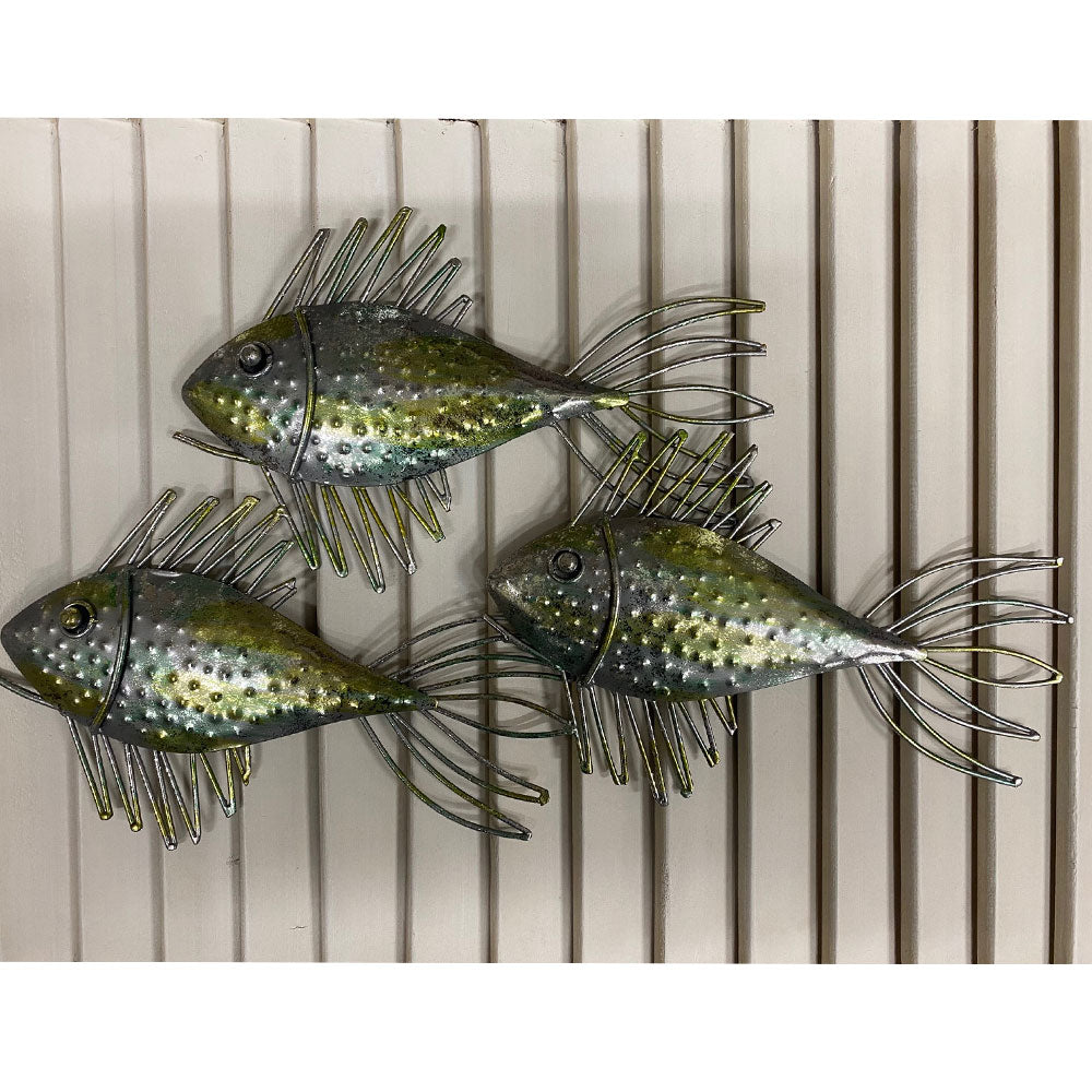 Hamptons 44cm Metal Fish Wall Art
