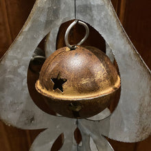 Load image into Gallery viewer, 55cm Galvanised Large Rustic Hanging Ornament with Bell
