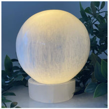 Load image into Gallery viewer, Selenite Large Spherical Lamp
