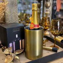 Load image into Gallery viewer, Metallic Gold Stainless Steel Wine Cooler
