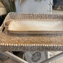 Load image into Gallery viewer, Bread Basket. Carved Wooden Whitewash, Natural Finish. 2 Sizes available
