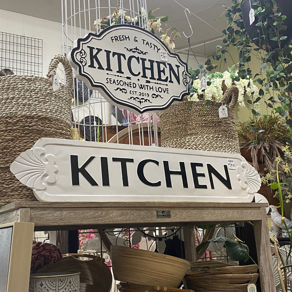 Kitchen Enamel Embossed Sign