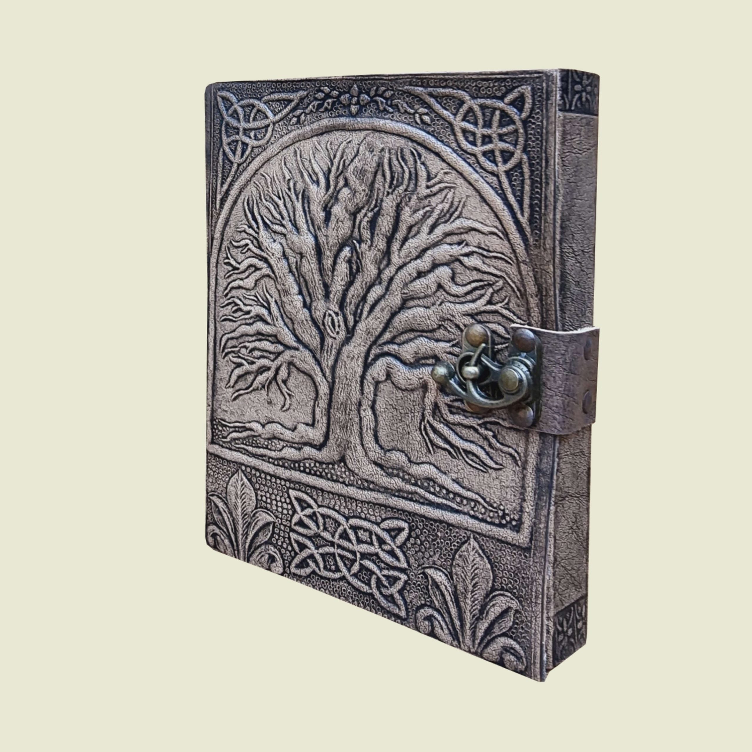 Earth Journal -Tree of Life 100% Leather, Antique Finish Medium
