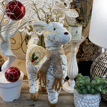 Load image into Gallery viewer, Reindeer Plush. White and Foiled Gold Accents. 60cm
