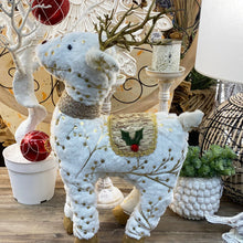 Load image into Gallery viewer, Reindeer Plush. White and Foiled Gold Accents. 60cm
