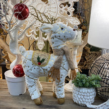 Load image into Gallery viewer, Reindeer Plush. White and Foiled Gold Accents. 60cm
