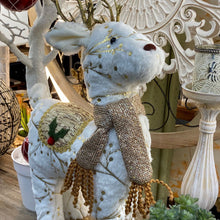 Load image into Gallery viewer, Reindeer Plush. White and Foiled Gold Accents. 60cm
