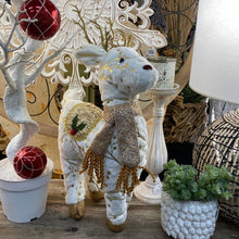 Load image into Gallery viewer, Reindeer Plush. White and Foiled Gold Accents. 60cm
