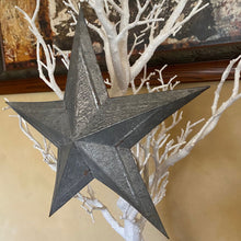 Load image into Gallery viewer, Rustic Galvanised 3D Barn Star Hanging Ornament. 30cm
