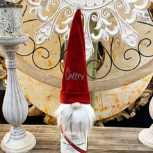 Load image into Gallery viewer, Santa Cheers Gnome Bottle Topper. 33cm
